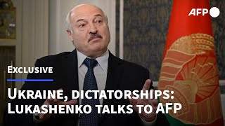 Ukraine war must end to prevent nuclear abyss Lukashenko speaks in exclusive interview  AFP [upl. by Newsom]