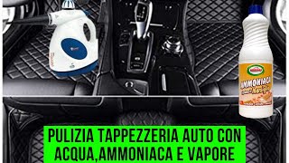 PULIZIA TAPPEZZERIA AUTO CON ACQUAAMMONIACA E VAPORE [upl. by Jasmine]