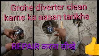 how to repair grohe diverter valve how to clining Grohe diverter carterge [upl. by Gnilrits]