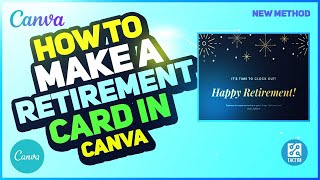 Retirement Card Design Tutorial in Canva 2023 [upl. by Veats774]