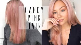 PASTEL PINK HAIR TUTORIAL  NO DYE  Hollie Hobin [upl. by Imalda]