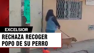 Lady Popo rechaza recoger excremento de su perro y grita que la quieren violar [upl. by Stamata399]