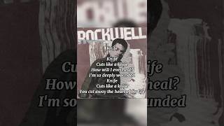 Rockwell  Knife lyrics shorts [upl. by Lihka]