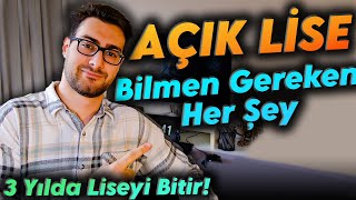 Açık Lise ye Geçmek Mantıklı mı  Açık Lise DİKKAT Etmen Gerekenler [upl. by Orlov]