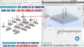 DIMENSIONNEMENT DES SEMELLES ISOLÉES AVEC CBS ET ROBOT 2015 [upl. by Laen]