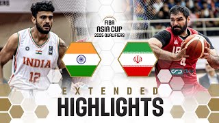 India 🇮🇳 vs Iran 🇮🇷  Extended Highlights  FIBA Asia Cup 2025 Qualifiers [upl. by Namajneb]