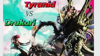 Drukari Vs Tyranid Battle Report VS Worhammer40k [upl. by Louisette]