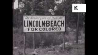 Late 1930s Beach For Colored People Racial Segregation in the USA Historical Document [upl. by Aruon]