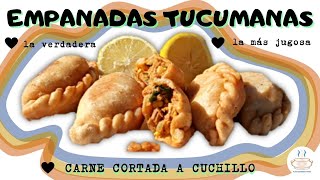 RECETA DE EMPANADAS TUCUMANAS DE MATAMBRE CORTADA A CUCHILLO – Fritas y con masa casera [upl. by Enelehs]