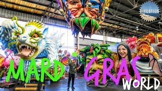 MARDI GRAS WORLD IN NEW ORLEANS  LOUISIANA TRAVEL GUIDE ⚜ [upl. by Drareg]