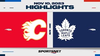 NHL Highlights  Flames vs Maple Leafs  November 10 2023 [upl. by Asilaj22]