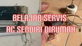 Cara cuci ac sendiri di rumah  Cara memperbaiki indoor ac berputar dibantu tangan [upl. by Daffy]