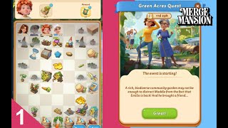 Merge Mansion Green Acres Quest Event  Part 1 🐞🌻 [upl. by Nagaek]