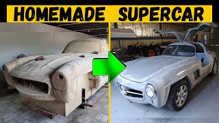 Full 100 Days Build Mercedes 300SL Gullwing amp Restomod  Kit Car  How To Make Fiberglass Car Body [upl. by Sang]