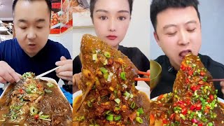 Asmr Eating 🐟 Braised Big Carp Holy Eating Fish Spicy Braised Fish🐠 141 [upl. by Lekram]