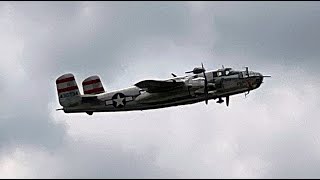 B25J Mitchell Bomber flies over McGuire Air Force Base May 212023 [upl. by Neenej367]