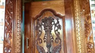 Vasakal amp door model flower door design  door carving design [upl. by Colon]