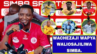 Kumenoga Ahmed Ally Ataja Wachezaji Nane 8 Waliosajiliwa Simba Dirisha Kubwa la Usajili Simba [upl. by Rednasxela67]