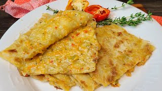 How to make Trini Pepper Roti  Potato stuffed Paratha  VEGAN Option Episode 1203 [upl. by Cornall]