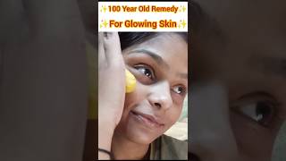 100 YEARS OLD Facial glowing skin Remedy glowingskin homeremedies tanremovel skincare viral [upl. by Oliver]