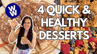 4 QUICK amp EASY HEALTHY DESSERT RECIPES  WeightWatchers Points  My Favorite Low Point Desserts [upl. by Hpeosj]