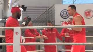 Владимир Кличко  Кубрат Пулев Wladimir Klitschko  Kubrat Pulev Media workout [upl. by Odrick424]