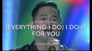 Everything I Do I Do It For You Day 4 SemiFinals  Mark Michael Garcia Lyrics Video [upl. by Atnwahsal]