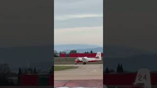 French Sécurité Civile Grumman S2F Tracker taking off at NimesGarons airport 26 November 2024 [upl. by Aznerol]