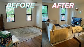 Apartment Improvement Ep 1 LoveSac couch set up mood lighting and new kitchen appliance [upl. by Nehgaem]