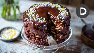 NoBake CHOCOLATE Biscuit CAKE [upl. by Adnolay541]