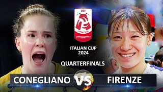 Quarter Finals Conegliano vs Firenze  Italian Volleyball LVF SerieA1 Coppa Italia 2024 [upl. by Suiluj]