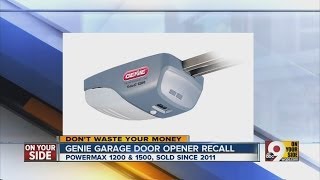 Genie garage door opener recall [upl. by Anauqahc55]