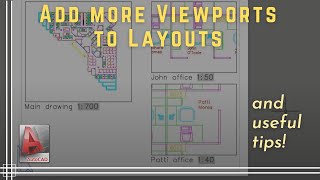 Autocad  Insert Viewports in Layouts [upl. by Nami]