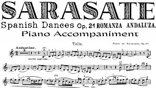 Sarasate Romanza Andaluza  Piano Accompaniment [upl. by Nallek]