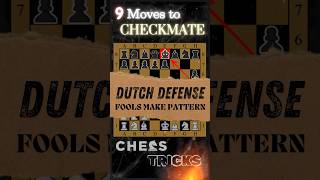 Chess Tricks Dutch Defense Fools Mate Pattern  9 Moves to Checkmate [upl. by Esilahc]