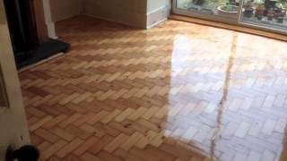 Pine Parquet Wood Block Flooring Repairs and Restoration in Chester Cheshire [upl. by Xanthe]