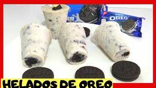 HELADOS DE OREOCOMO HACER PALETAS DE OREO  DELICIOSOS HELADOS CASEROS DE GALLETA OREOgourmet [upl. by Ahsilef132]