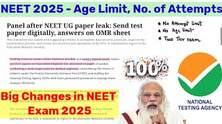 NEET 2025 Age Limit No of Attempts  Radha krishanan suggesting some change in exam  Neet 2025 [upl. by Isak509]