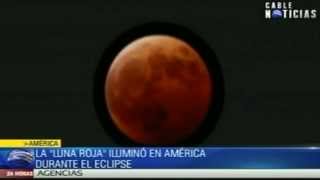 Luna roja El eclipse se vio en casi toda América [upl. by Reyaht210]