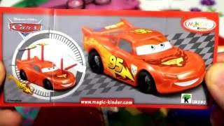 3 x Kinder Joy  Cars 2 Unboxing [upl. by Elleinad]