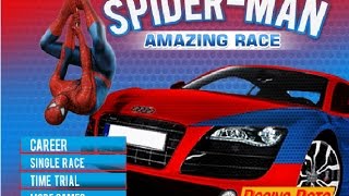 Spiderman Car Racing Games For Kids  Complete Level   Car Games For Children To Play Online [upl. by Lledyl295]