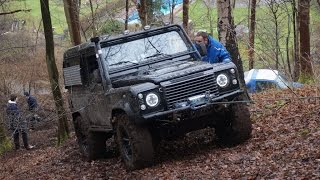 Land Rover Defender 90 Td4 offroad at Reulsport 2016 That SOUND [upl. by Adyeren]