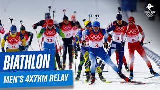 Biathlon  Mens 4x75km Relay  Full Replay  Beijing2022 [upl. by Okia]