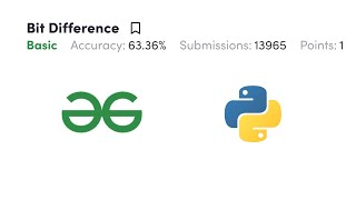 Bit Difference  GFG  Love Babbar  DSA Cracker Sheet  DSA Cracker Sheet  Python [upl. by Nelleh168]