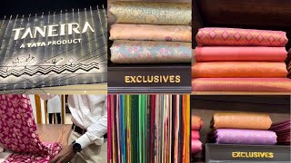 Taneira saree latest designs huge collection  kanjivaram saree silk chiffon georgette cotton etc [upl. by Ientirb187]