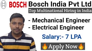 Bosch Group Hiring for Mechanical amp Electrical Engineers in India I Engineering Jobs I Private Jobs [upl. by Gyasi403]