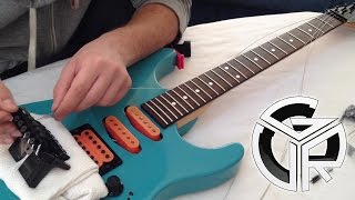 Fender HM Strat  quick setup restring and cleaning  GVR guitars [upl. by Resa264]