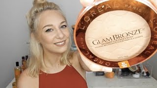 LOREAL GLAM BRONZE 01 LIGHT tryon amp mini review [upl. by Nodnelg262]