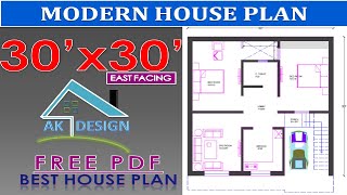 30x30 East Facing House Plan with Parking  Vastu House plan 3bhk घर का नक्शाllSmall House Plan [upl. by Ibbetson]