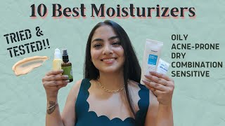 Best Moisturizers of 2021 For Clear Skin  Oily Dry Acneprone Sensitive amp Combination Skin Type [upl. by Bromleigh]